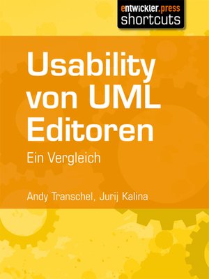 cover image of Usability von UML Editoren